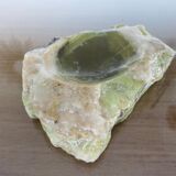 Brutalist ashtray in green oxyx