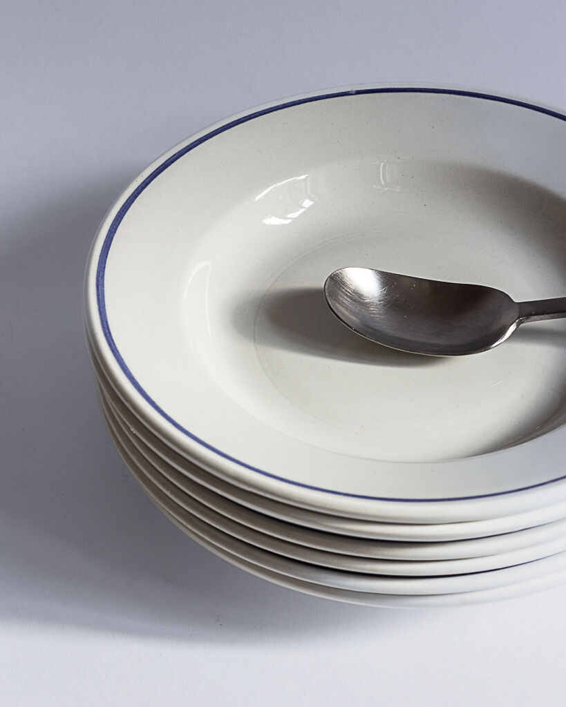 Set of six hollow plates - Faïencerie de Gien - Vintage