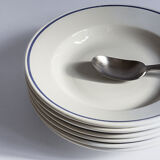 Set of six hollow plates - Faïencerie de Gien - Vintage