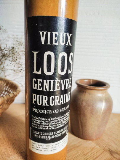 Vintage bottle, ceramic, brown