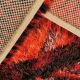 Swedish handmade wool - rya rug. estimated 1960s.