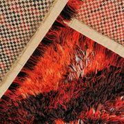 Swedish handmade wool - rya rug. estimated 1960s.