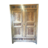 Front of old double door walnut cabinet