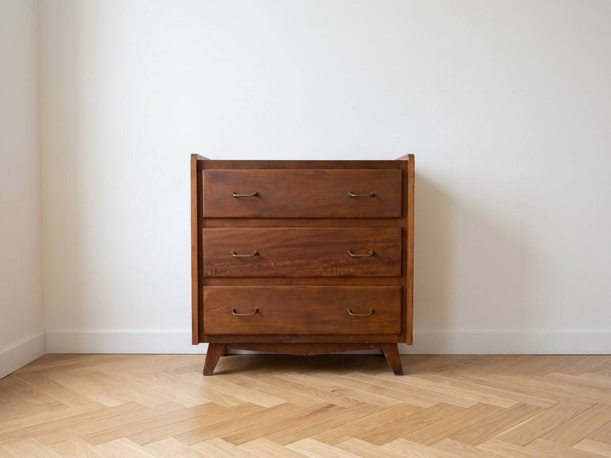 Scandinavian commode from the 1960s in wood.