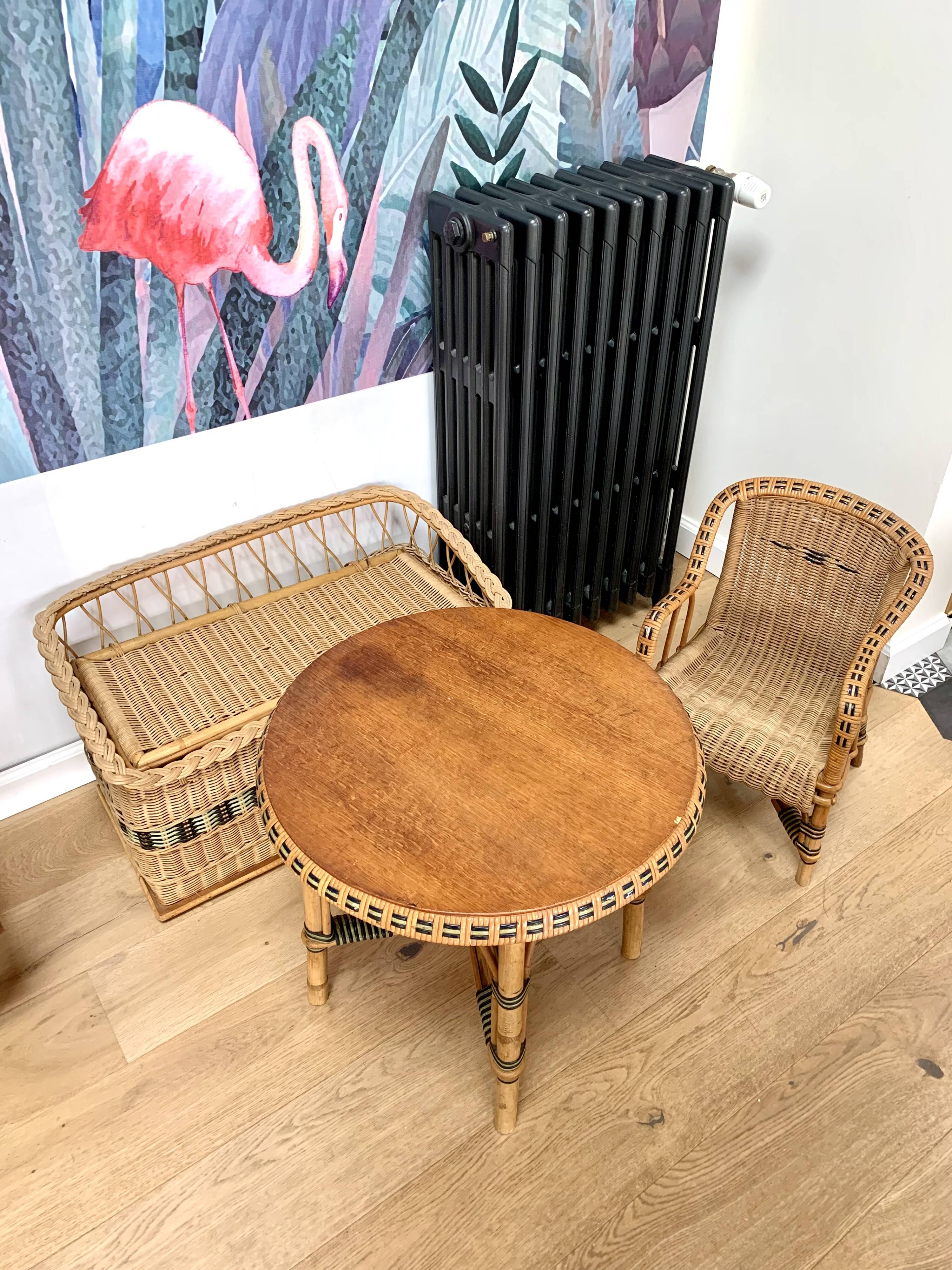 Vintage wicker children's living room