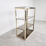 Vintage brass and chrome shelves, 1970s