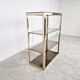 Vintage brass and chrome shelves, 1970s