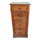 Old Chiffonier Bedside Table White Marble Top