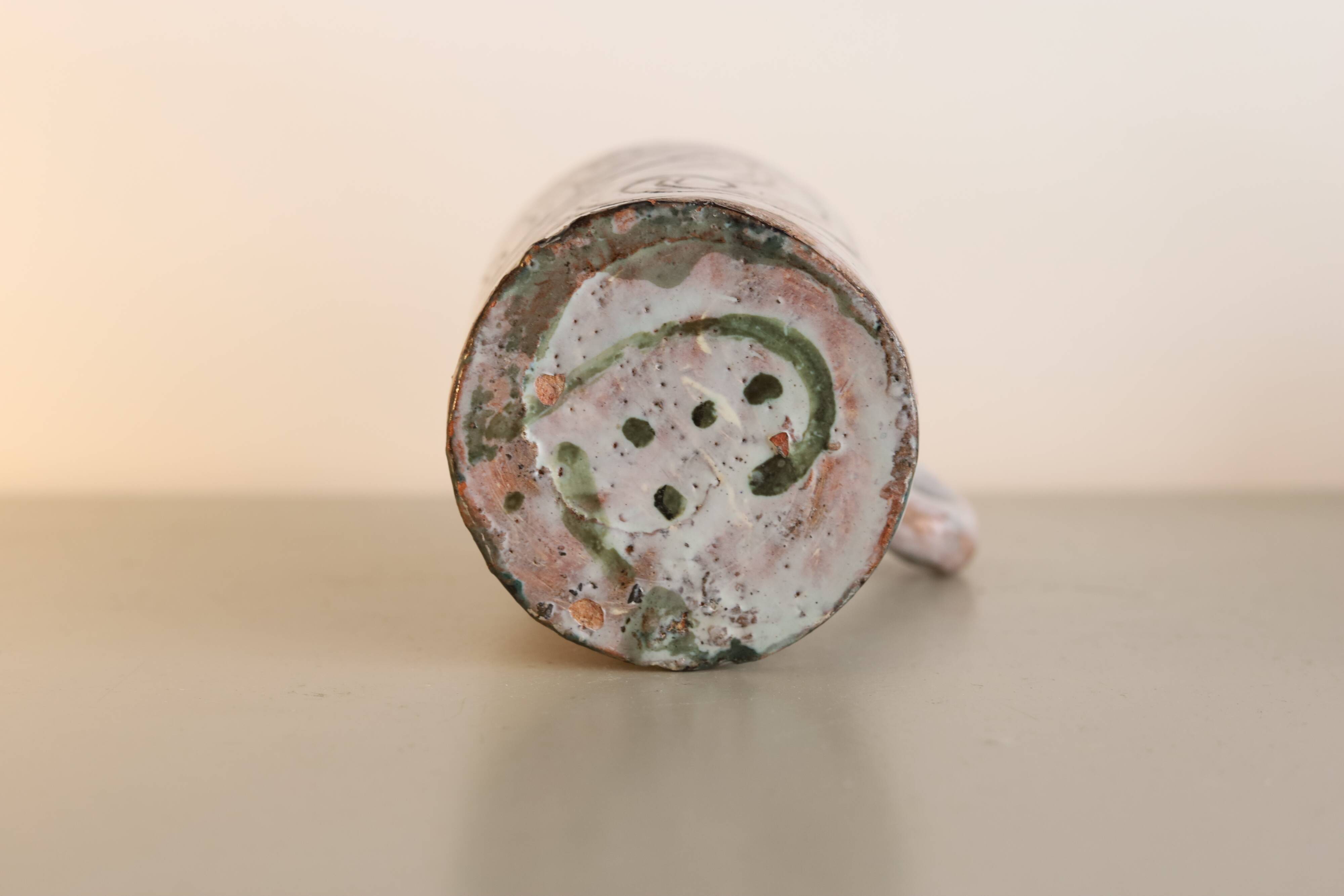 Ceramic cup shape by cécile dein circa 1960