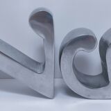 Paire de serre-livres "A" et "Z" en fonte d'aluminium