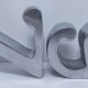 pair of bookends "a" and "z" cast aluminum