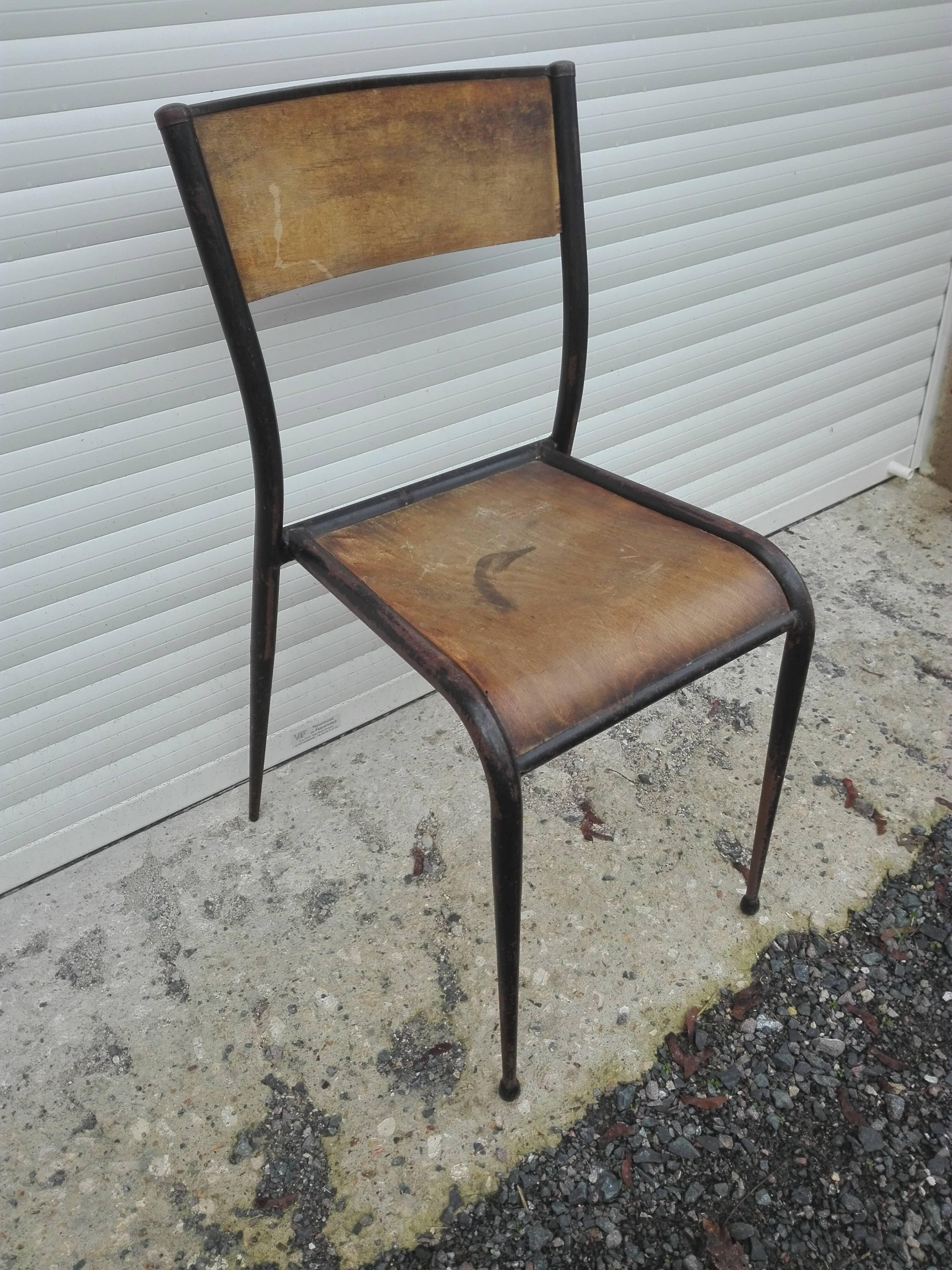 School mullca 510 foot spindle vintage chair