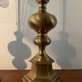 Paire de lampes vintage en bronze et laiton