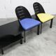 Ensemble 2 fauteuils + table basse design patrice bonneau genexco 1980
