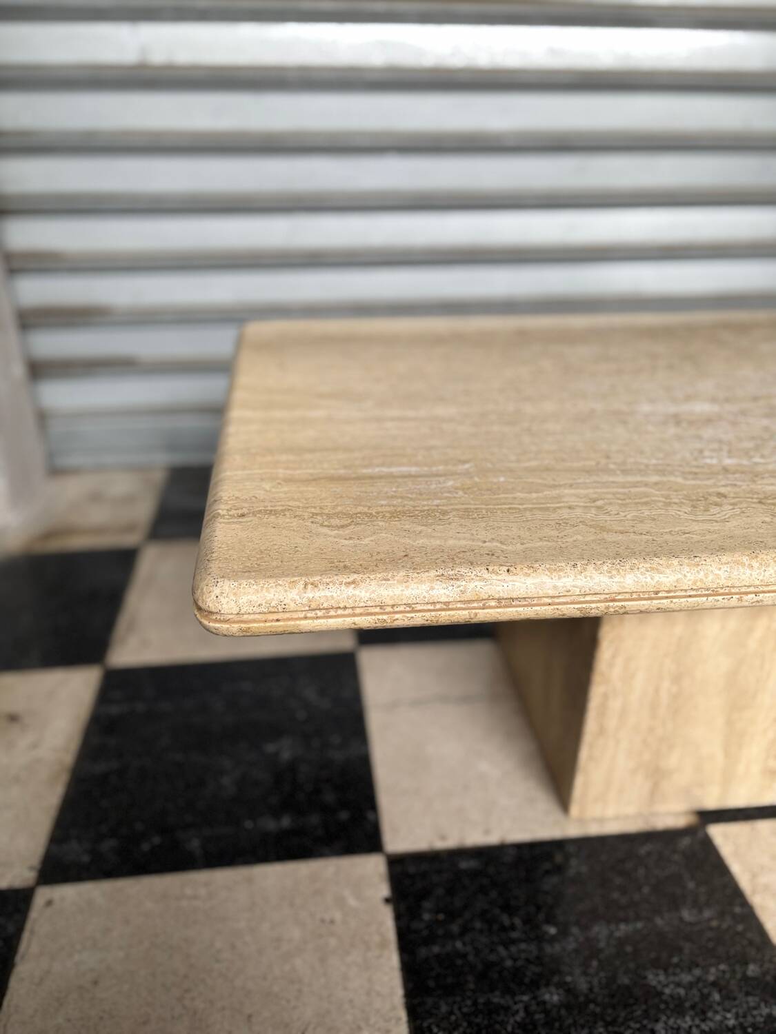 Vintage travertine coffee table
