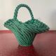 Green woven slip basket