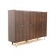 Large vintage designer wardrobe with hanging and storage space from the 1960s