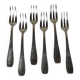 6 vintage/antique silver-plated trident forks, art deco style, SFAM