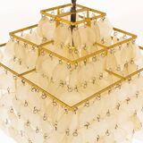 Brass and mother-of-pearl pendant lamp from the 70s