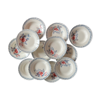 12 plates Digoin Sarreguemines Olga