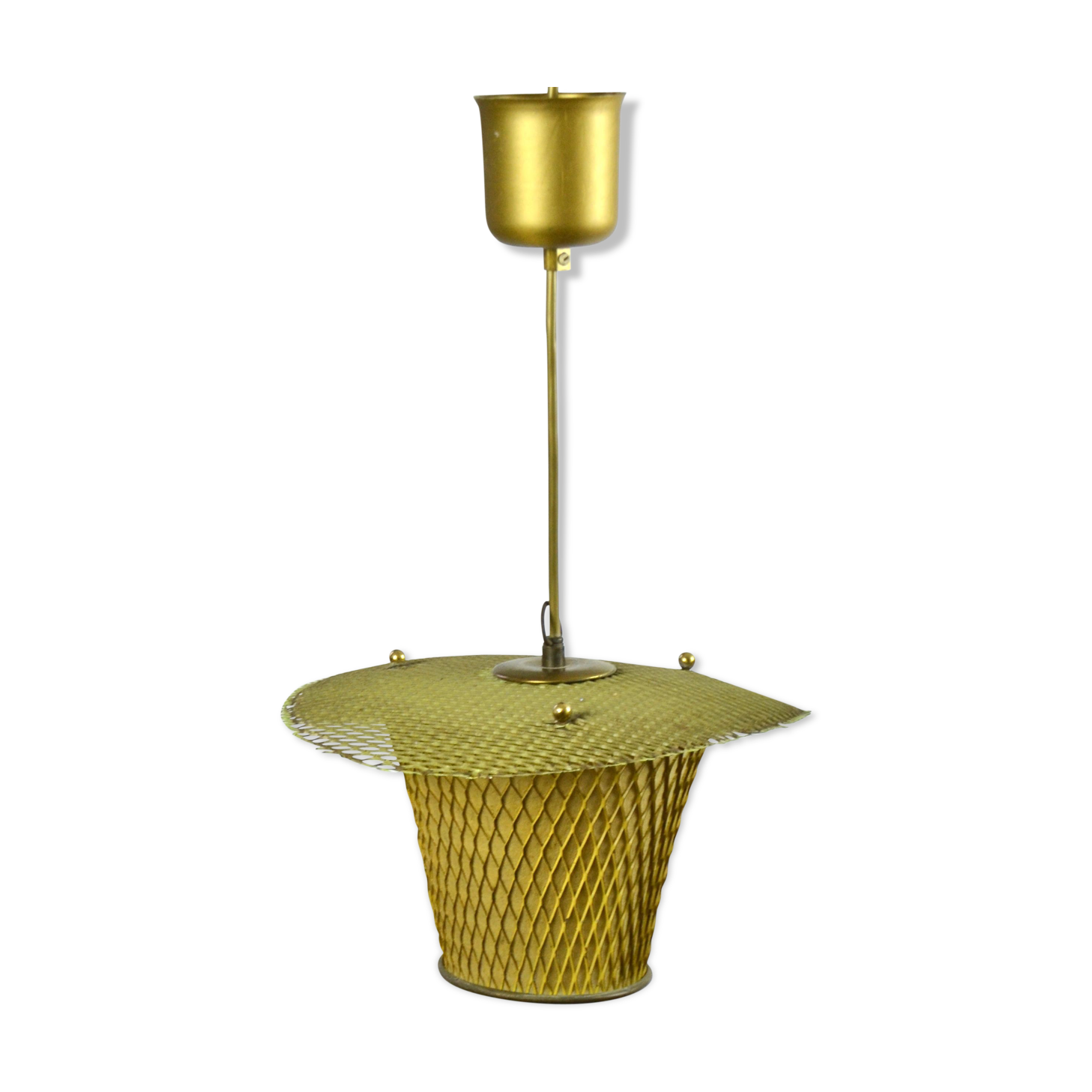 Perforated sheet metal chandelier 1950's