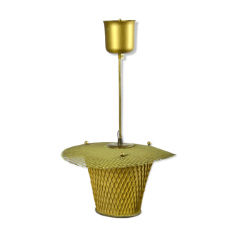 Perforated sheet metal chandelier 1950's