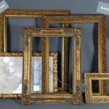Old carved wood frame for orientalist painting 64.4x54.4 cm, leafing 50.6x40.5 cm SB