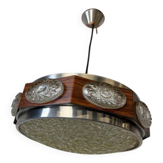 Vintage space age UFO chandelier / 1970s suspension