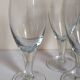 Six XXL blown glass stemmed glasses