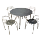 Silver moon table and chairs set fermob designer mourgue