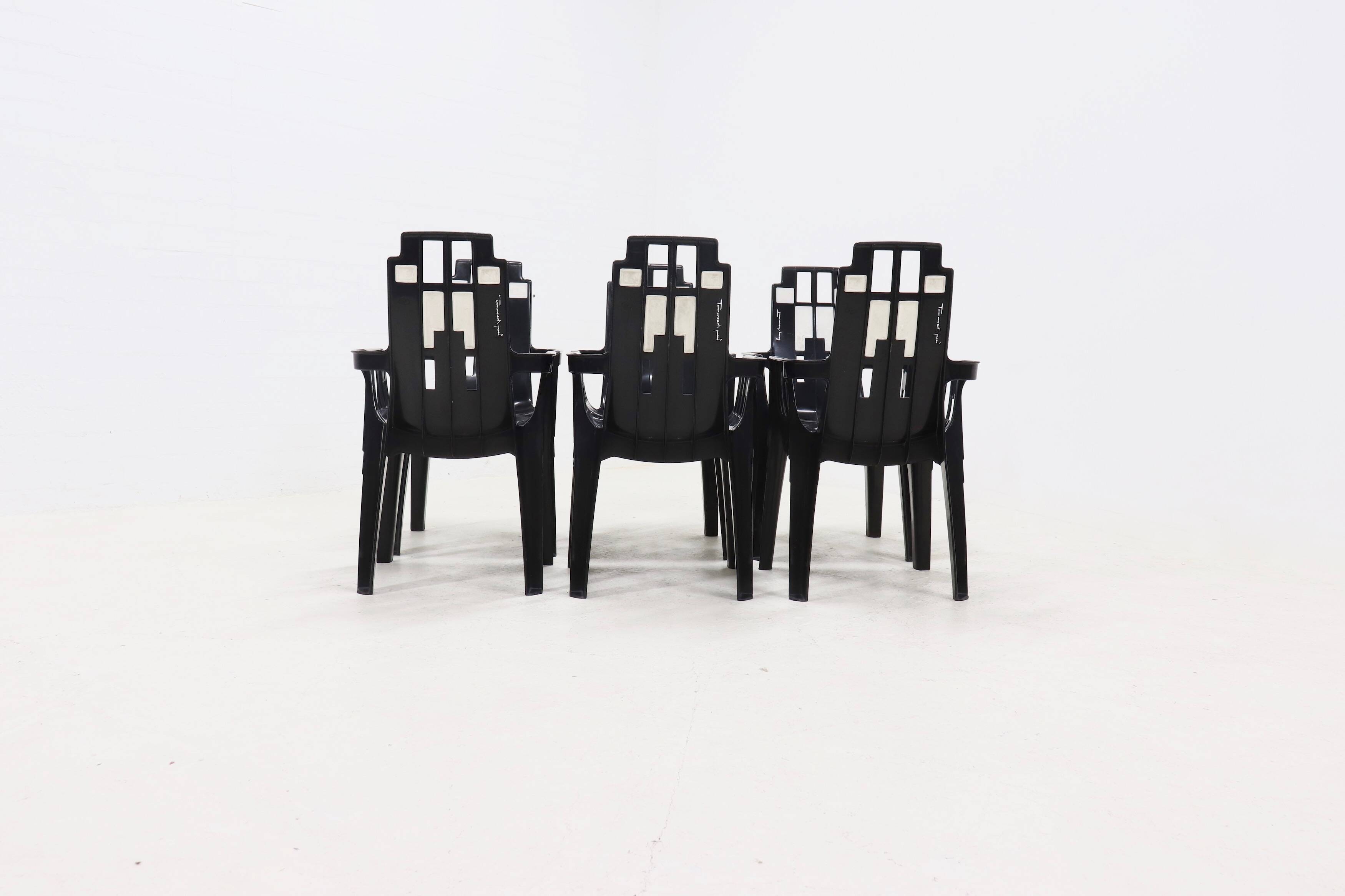 Set of 6 Boston Chairs by Pierre Paulin for Henry Massonnet France 1980s
