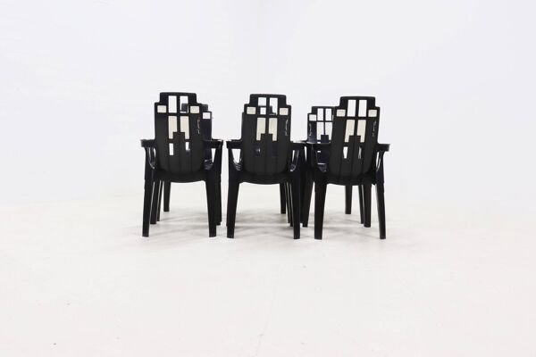 Ensemble de 6 chaises Boston de Pierre Paulin pour Henry Massonnet France 1980