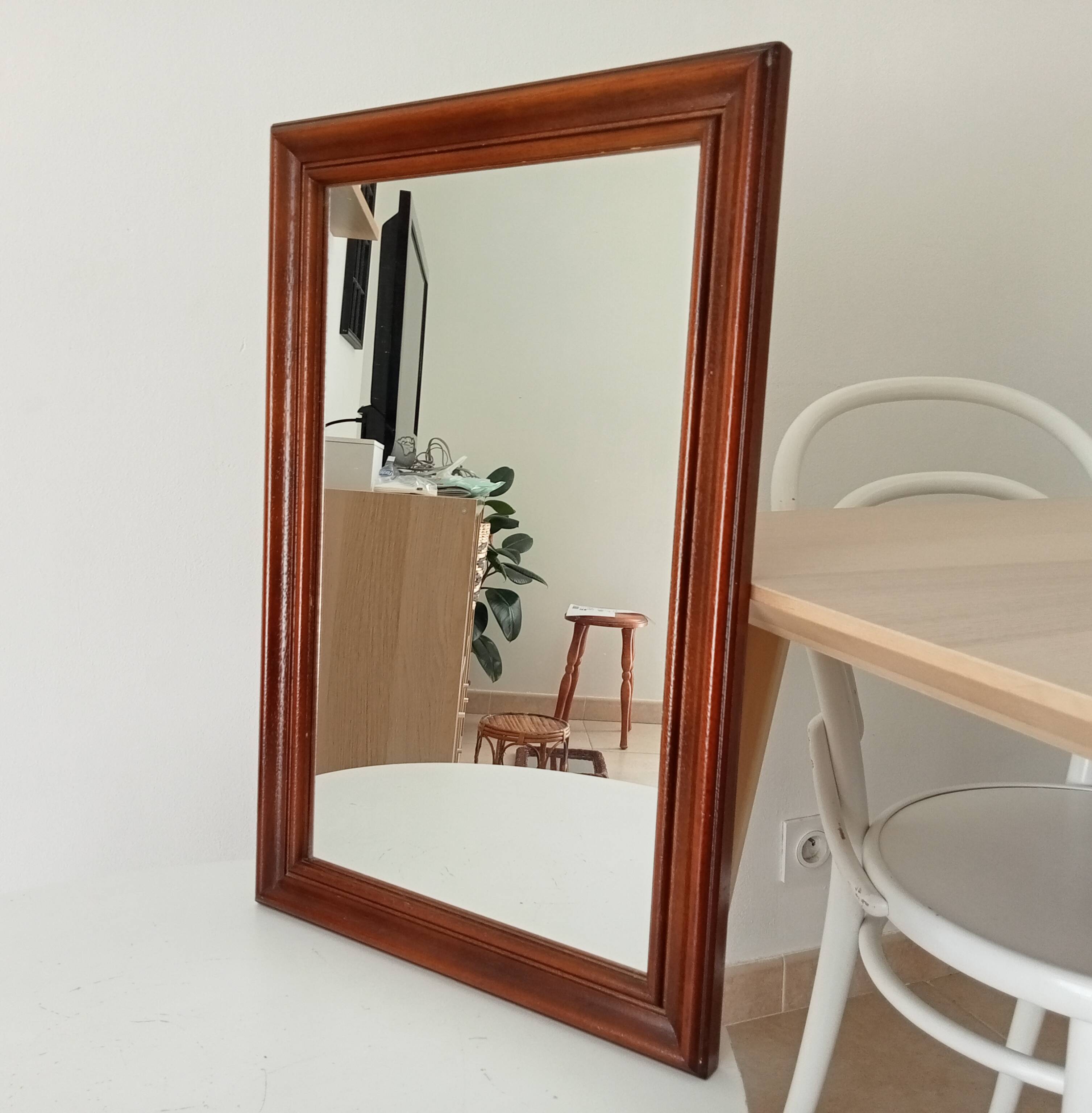 Vintage rectangular mirror from the 70s/80s.
