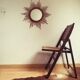 Vintage wood chair and folding cannage 60s