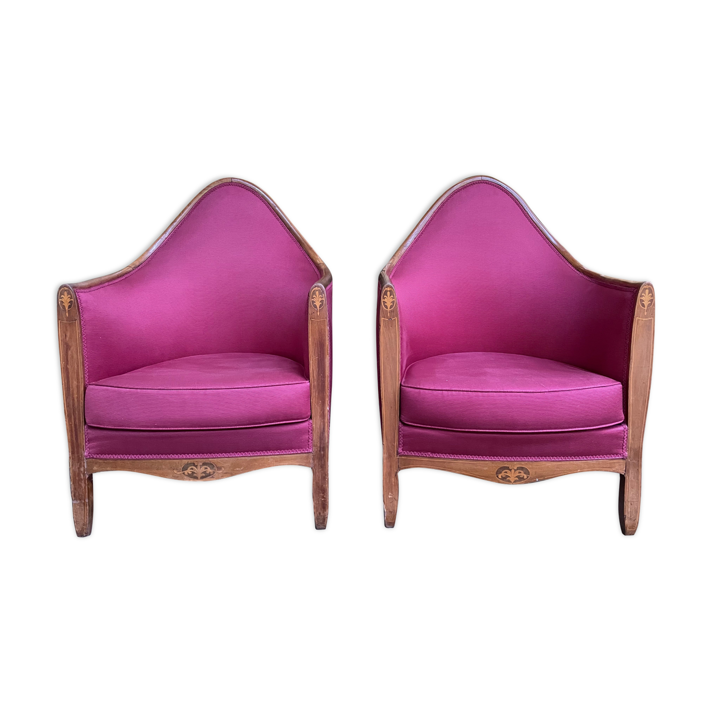 Pair of shepherdess armchairs Art Deco era