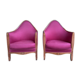 Pair of shepherdess armchairs Art Deco era