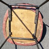 Series of 4 red and yellow vintage chairs