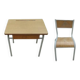 1970s school desk with its small chair.
