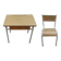 1970s school desk with its small chair.