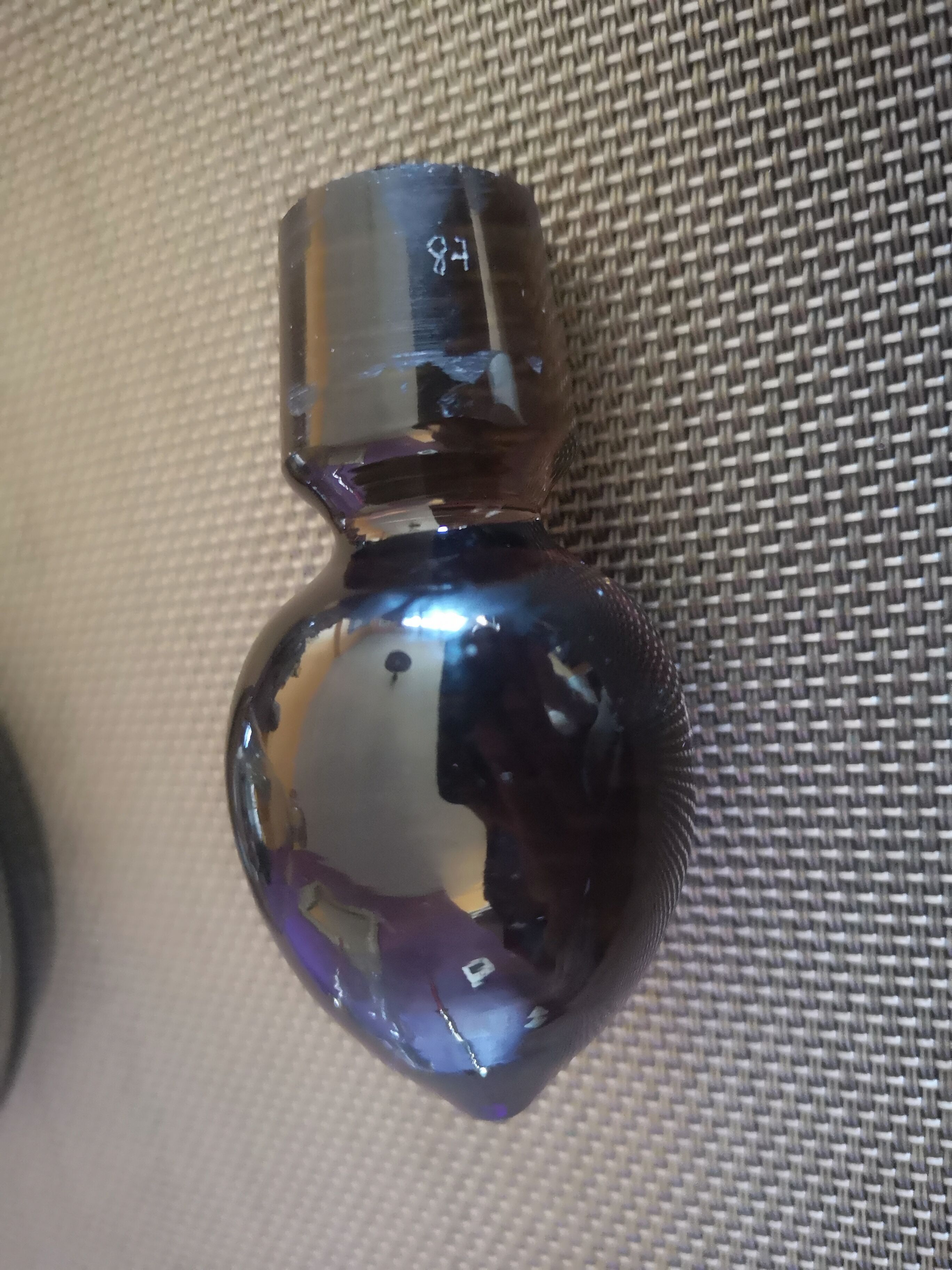 Grey smoked crystal bottle/carafon - 1970s/80s