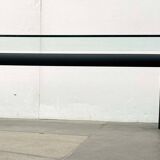 Italian model LC6 dining or office table in metal and glass by Le Corbusier, Pierre Jeanneret, Charlotte Perriand for Cassina.