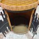 Vintage Rattan Brutalist Bar Cart