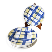 5 vintage English dessert plates