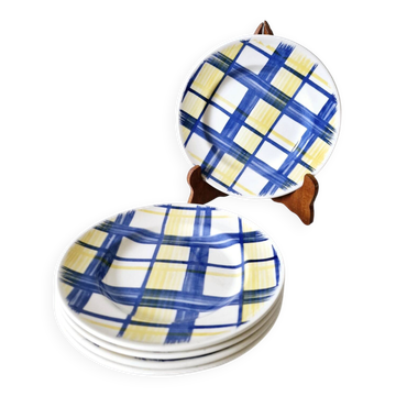5 vintage English dessert plates