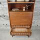 Secrétaire vintage en bois et rotin