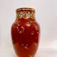 Red Art Deco vase, Keller & Guérin Lunéville earthenware