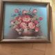 Vintage painting of flowers in a vase