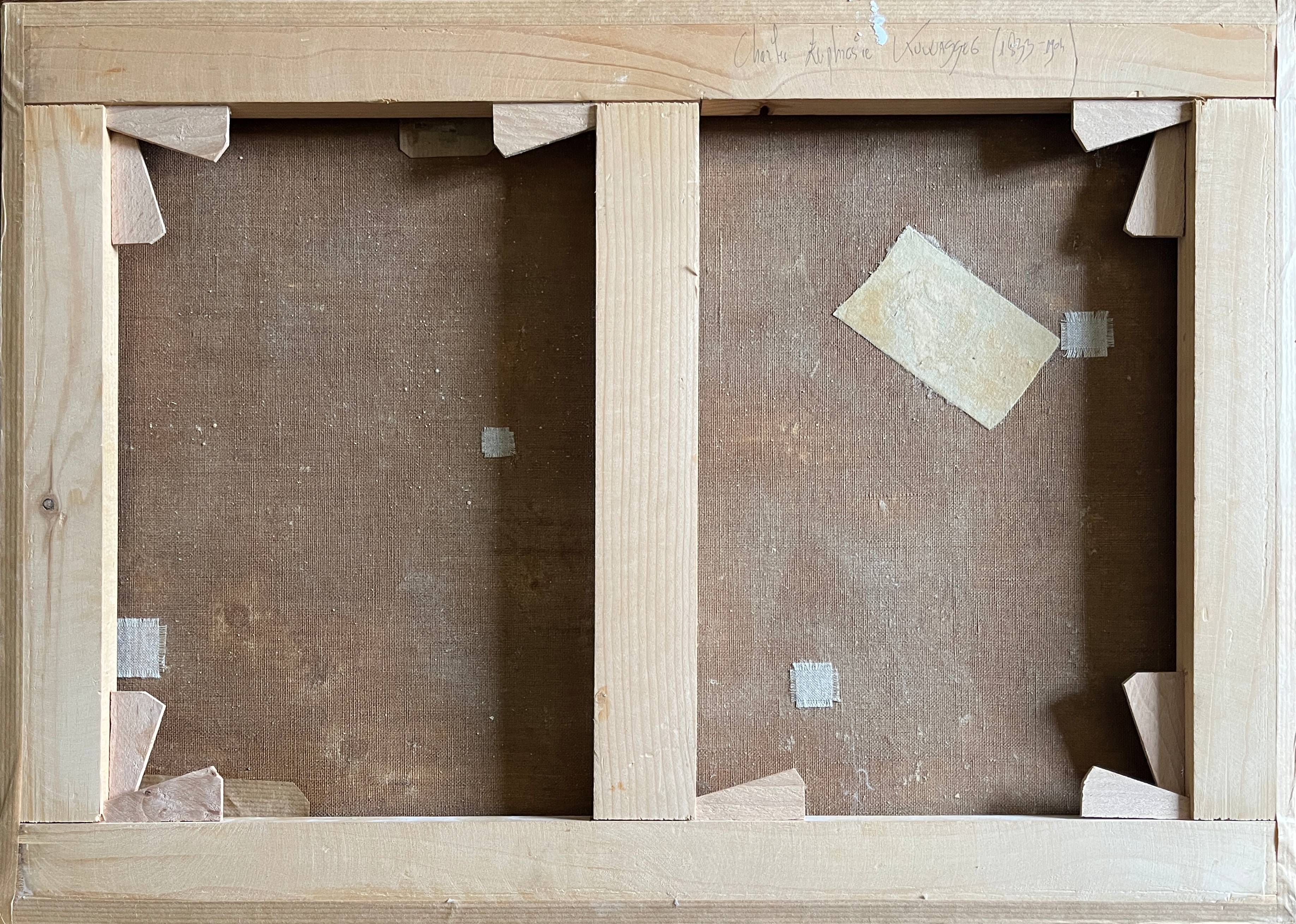 Tableau HST marine attributed to Charles Euphrasie Kuwasseg, 19th century.