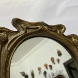 Miroir en laiton art nouveau
