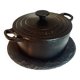 Le Creuset casserole nº18 in black cast iron